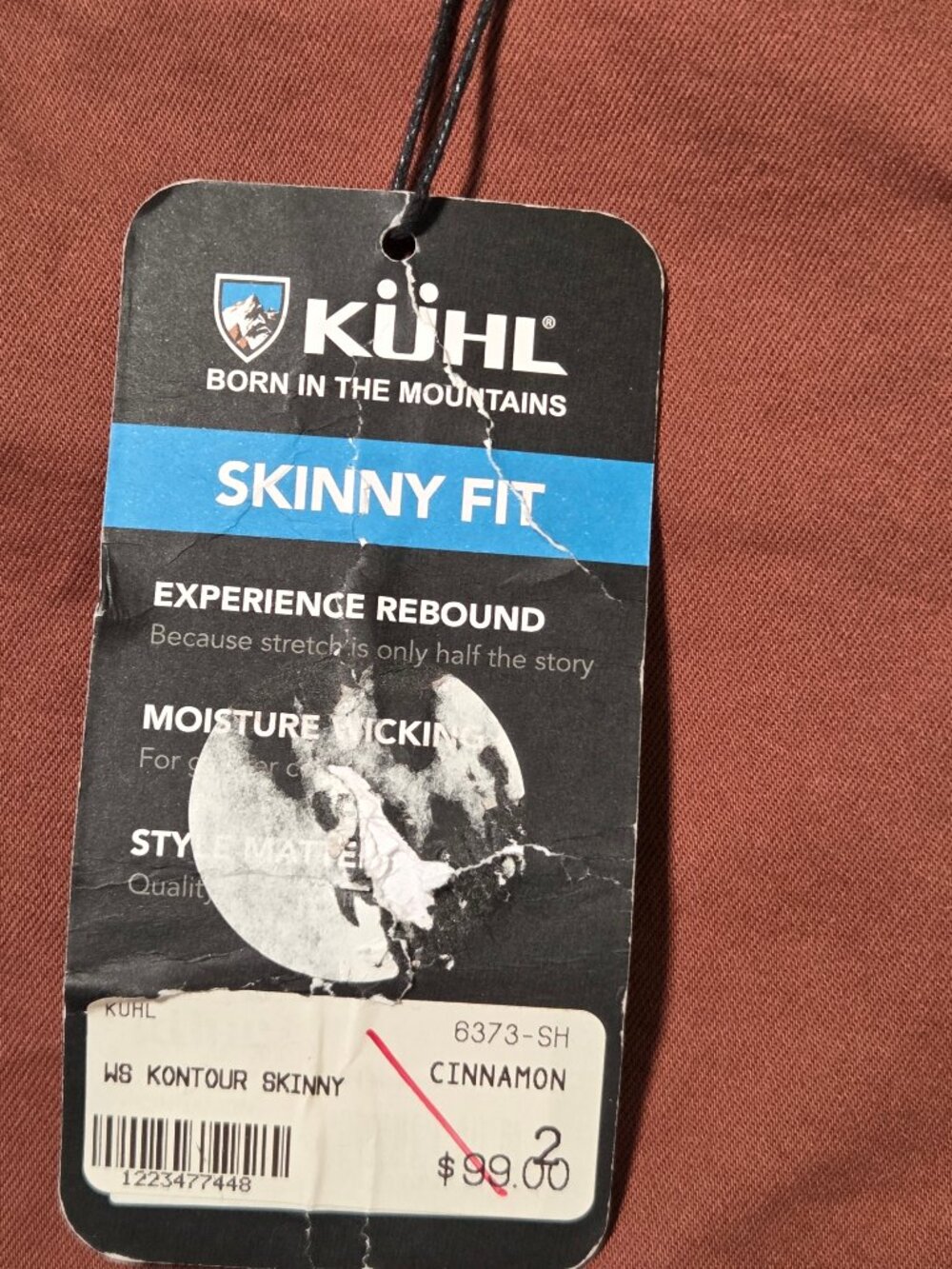 KÜHL Kontour Skinny Pants Women's Size 2 Cinnamon Stretch Skinny Fit Jeans NWT - Picture 7 of 7